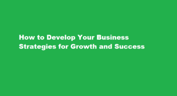 How to Develop Your Business Strategies for Growth and Success