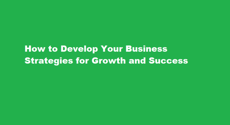How to develop your business