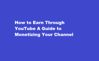 How to earn through youtube