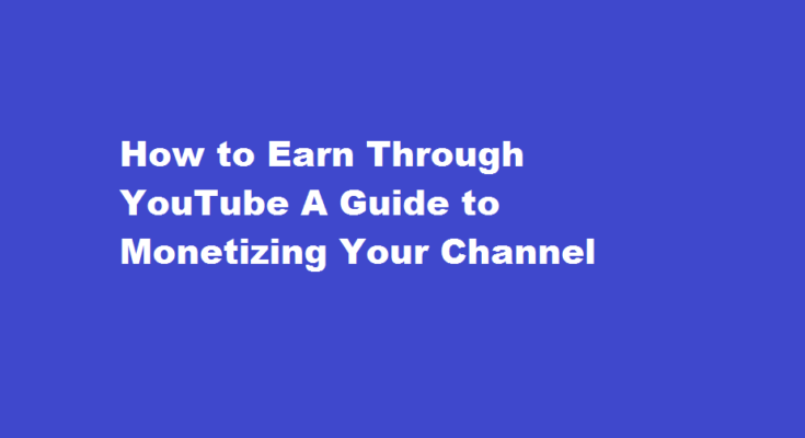 How to earn through youtube