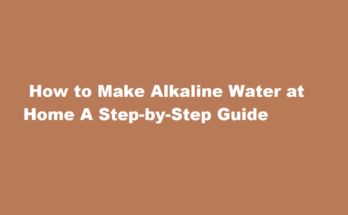 How to make alkaline water at home