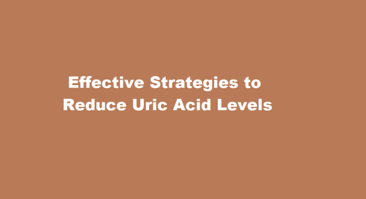 How to reduce uric acid