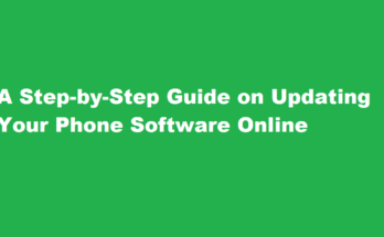 How to update my phone software online