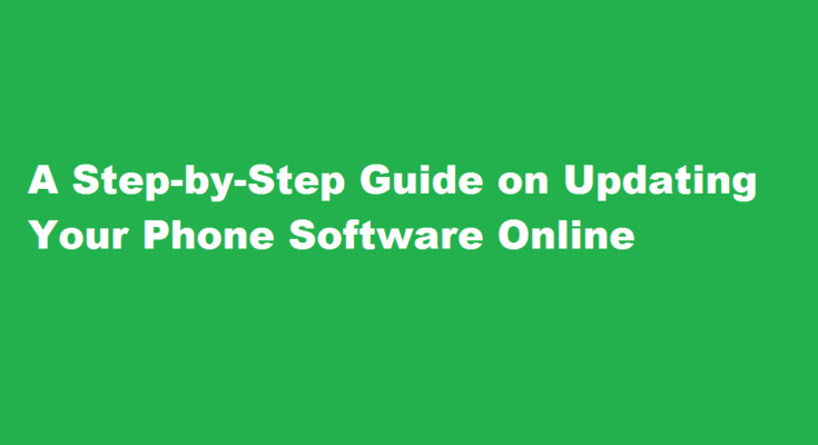 How to update my phone software online
