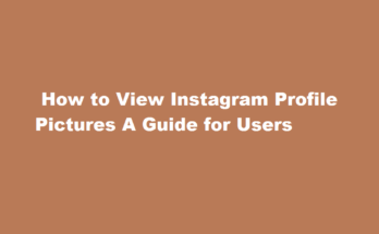 How to view Instagram profile pictures