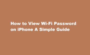 How to view wifi password on iphone