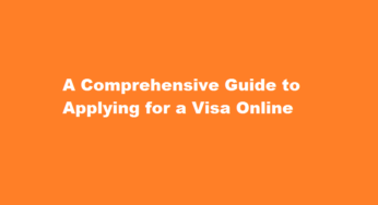 A Comprehensive Guide to Applying for a Visa Online