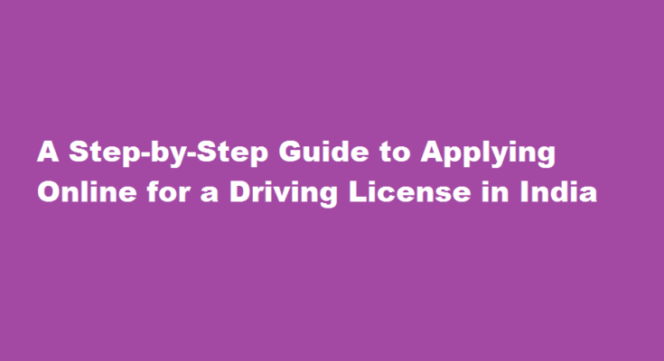 how to apply online for driving license in india