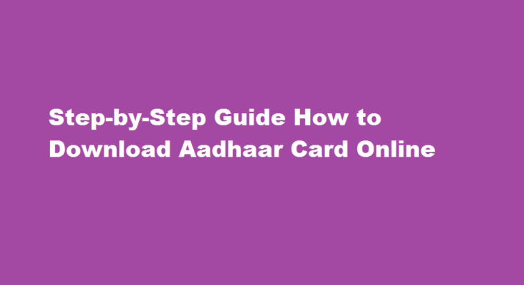 how to download adhaar card online