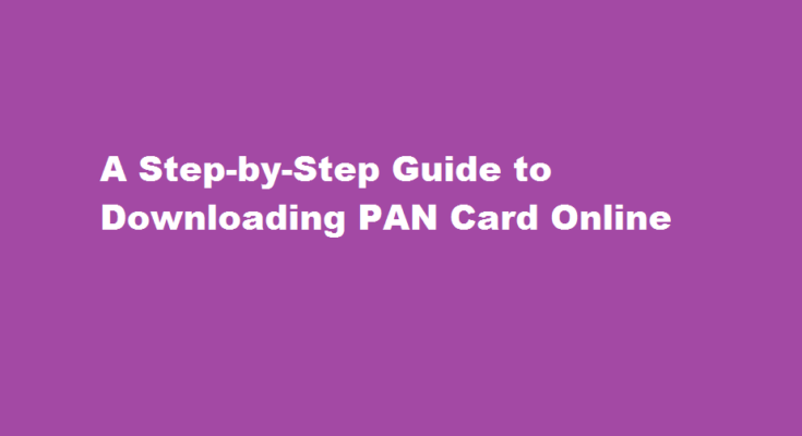 how to download pan card online