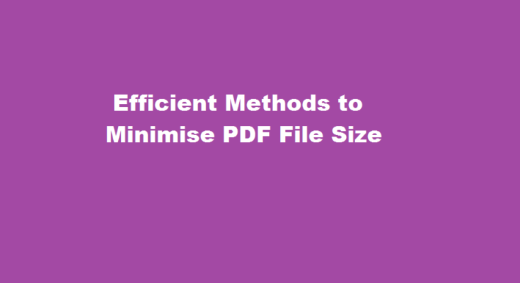 how to minimize pdf size