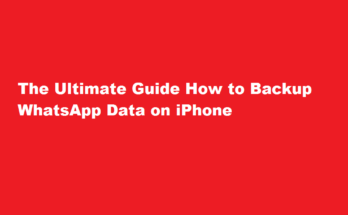 How to backup whatsapp data on iphone