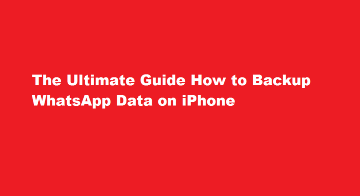 How to backup whatsapp data on iphone