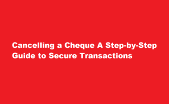 How to cancel a cheque