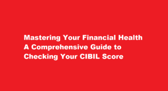 Mastering Your Financial Health A Comprehensive Guide to Checking Your CIBIL Score