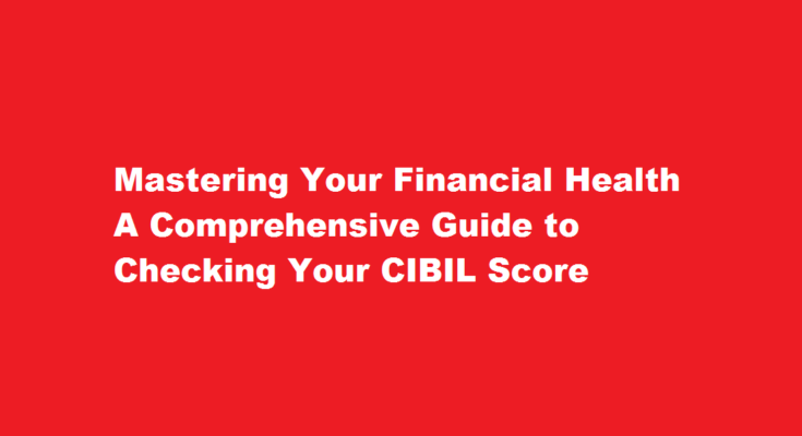 How to check cibil score