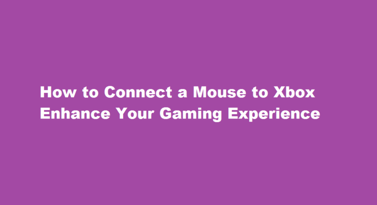 How to connect mouse to xbox