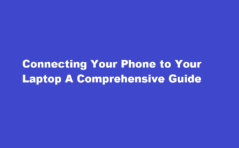 How to connect phone with laptop