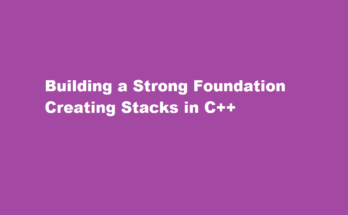 How to create stack in c++