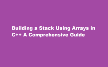 How to create stack using array in c++