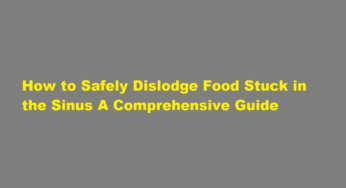How to Safely Dislodge Food Stuck in The Sinus A Comprehensive Guide