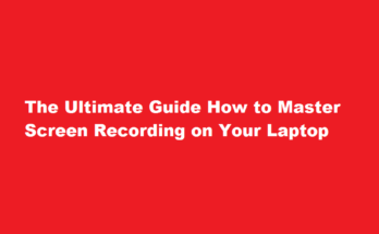 How to do screen recording on laptop