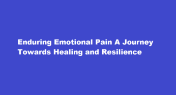 Enduring Emotional Pain A Journey Towards Healing and Resilience