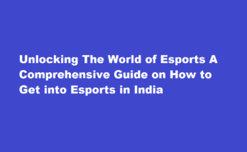 How to get into esports in India