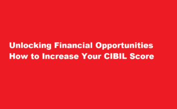 How to increase your cibil score