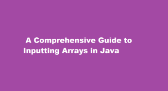  A Comprehensive Guide to Inputting Arrays in Java