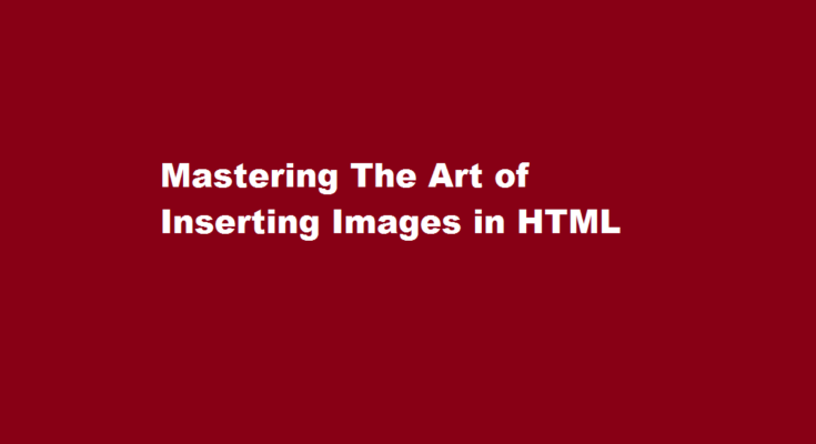 How to insert image in html