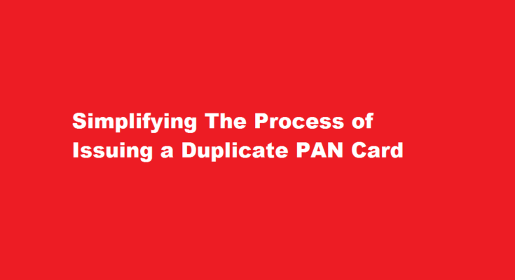 How to issue a duplicate pan card