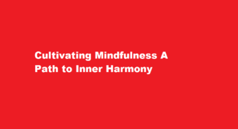 Cultivating Mindfulness A Path to Inner Harmony