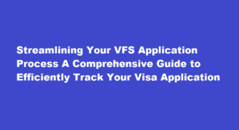 Streamlining Your VFS Application Process A Comprehensive Guide to Efficiently Track Your Visa Application
