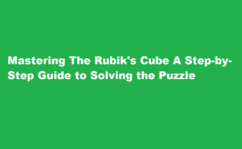 how to Rubik's cube solve
