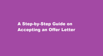A Step-by-Step Guide on Accepting an Offer Letter