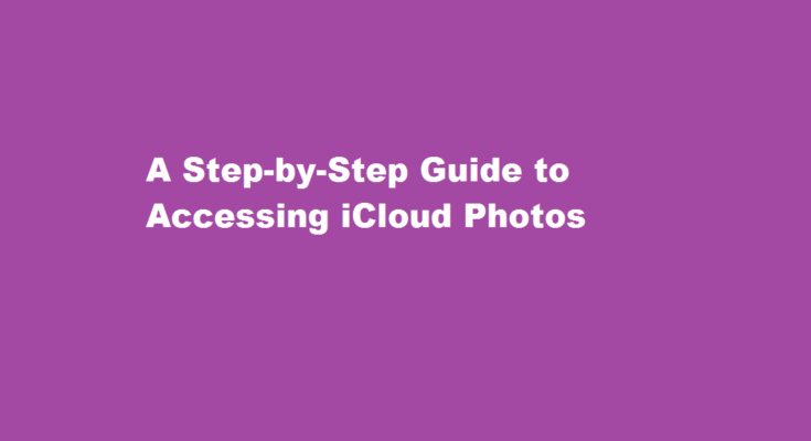 how to access icloud photos