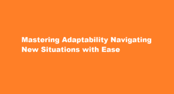 Mastering Adaptability Navigating New Situations with Ease