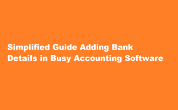 how to add bank details in busy