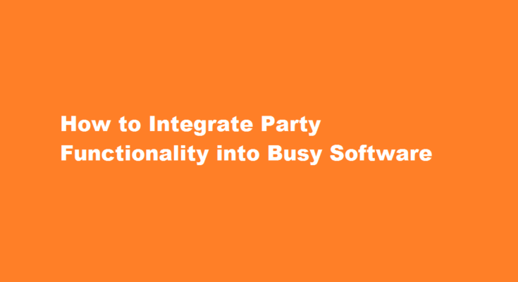how to add party in busy software