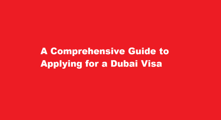 how to apply for visa for dubai