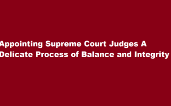 how to appoint supreme court judges,