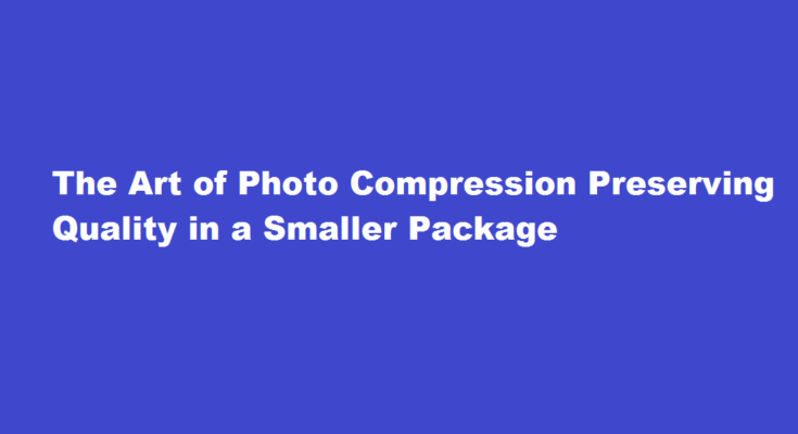 how to compress a photo