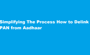 how to delink pan with aadhar