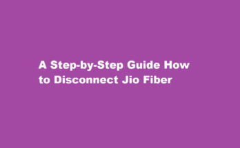 how to disconnect jio fibre