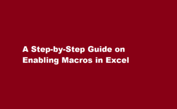 how to enable macros in Excel