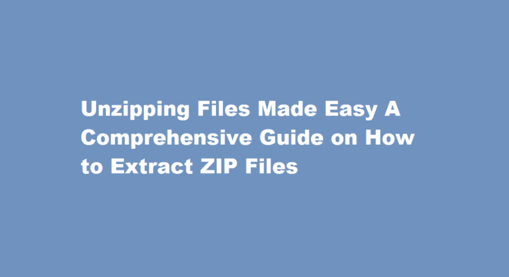 how to extract zip file