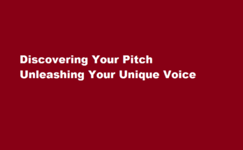 how to find your pitch