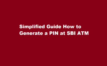 how to generate pin in SBI ATM