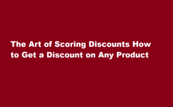 how to get discount on any product